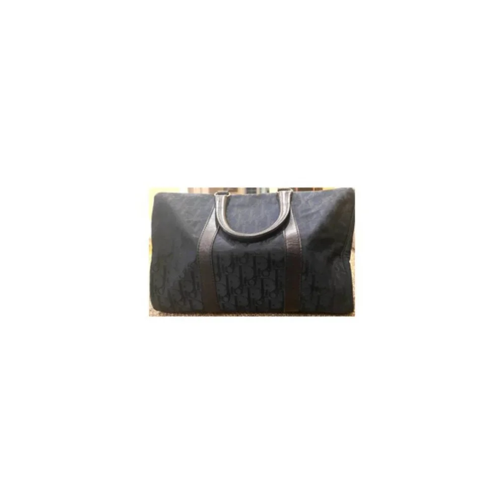 Dior Blue Oblique Monogram Boston Navy Duffle